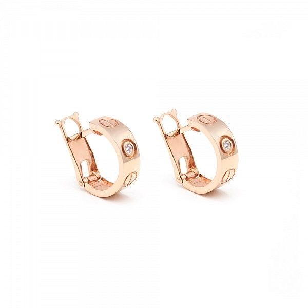 Серьги золотые с фианитами С371