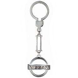 Брелок срібний з логотипом NISSAN 2Бр002