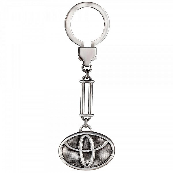 Брелок серебряный с логотипом TOYOTA 2Бр002