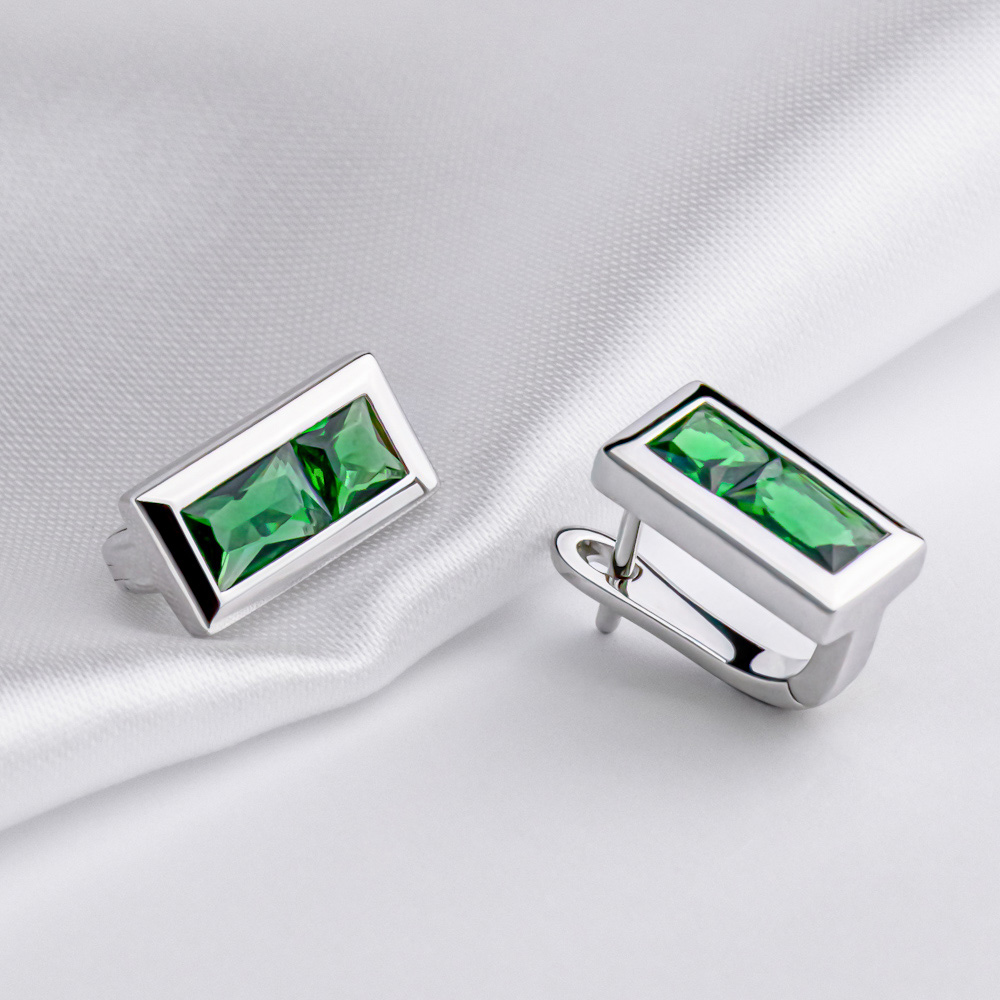 Серьги серебряные с фианитами 3951.3