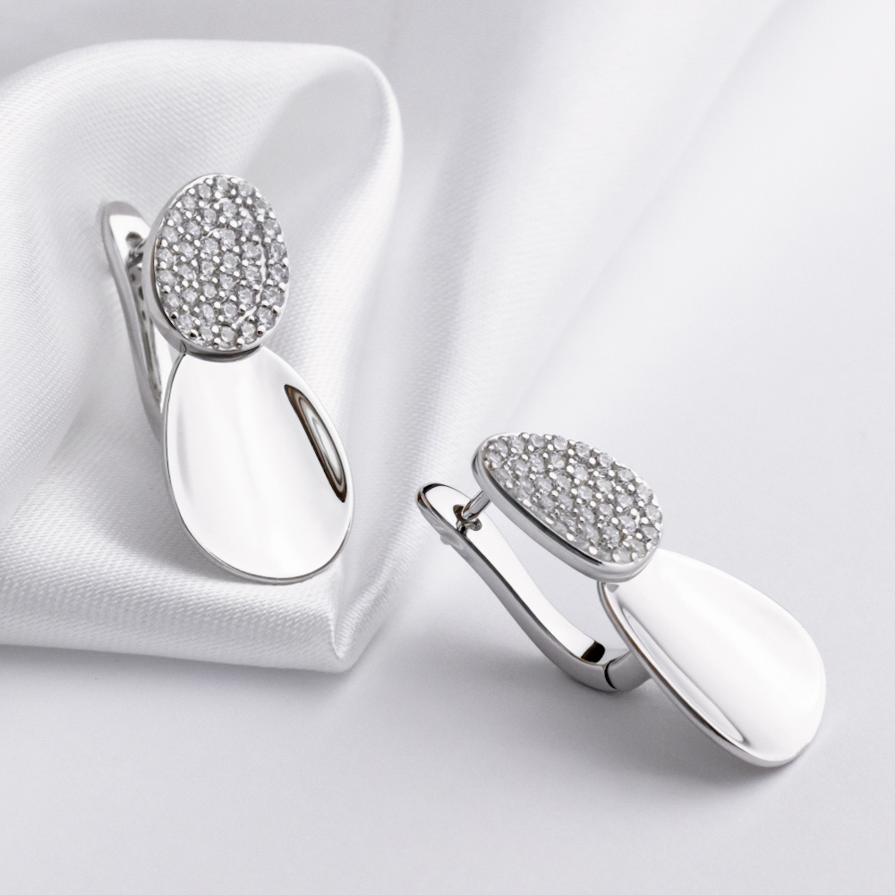 Серьги серебряные с фианитами 3953.1