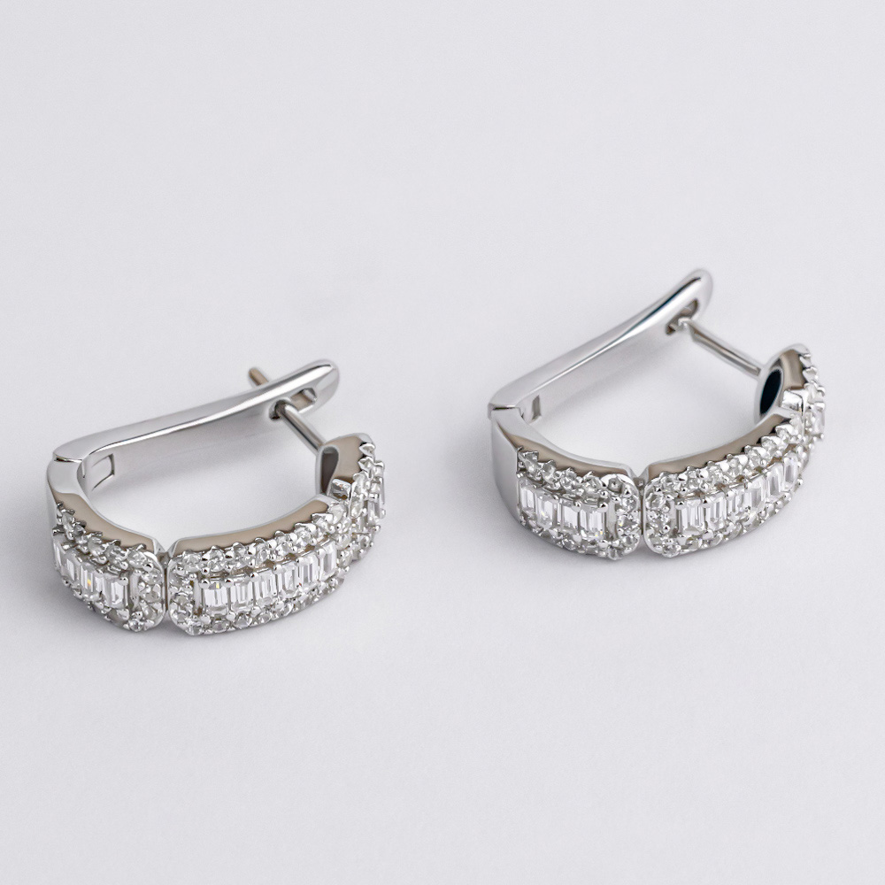 Серьги серебряные с фианитами 3955.1