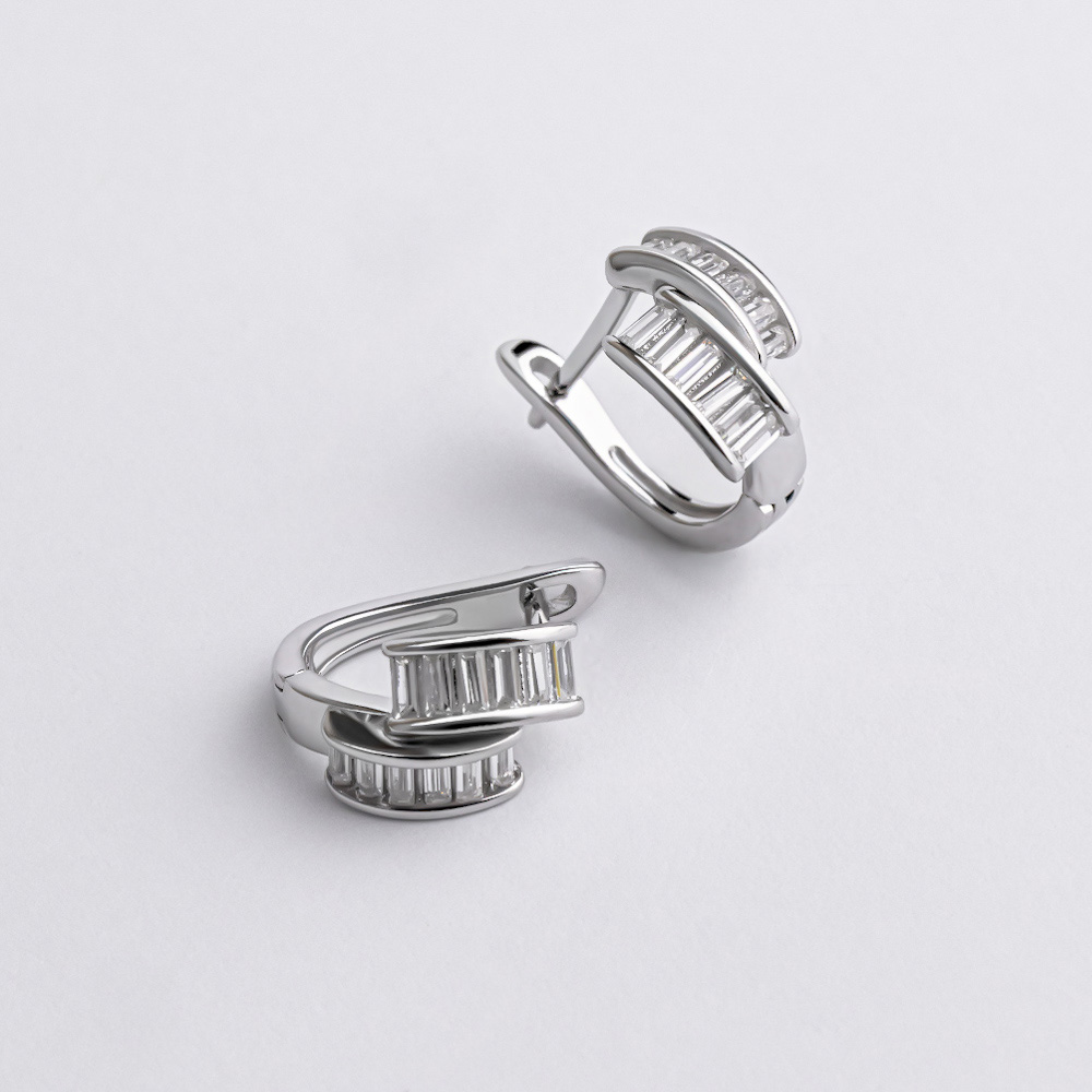 Серьги серебряные с фианитами 3960.1