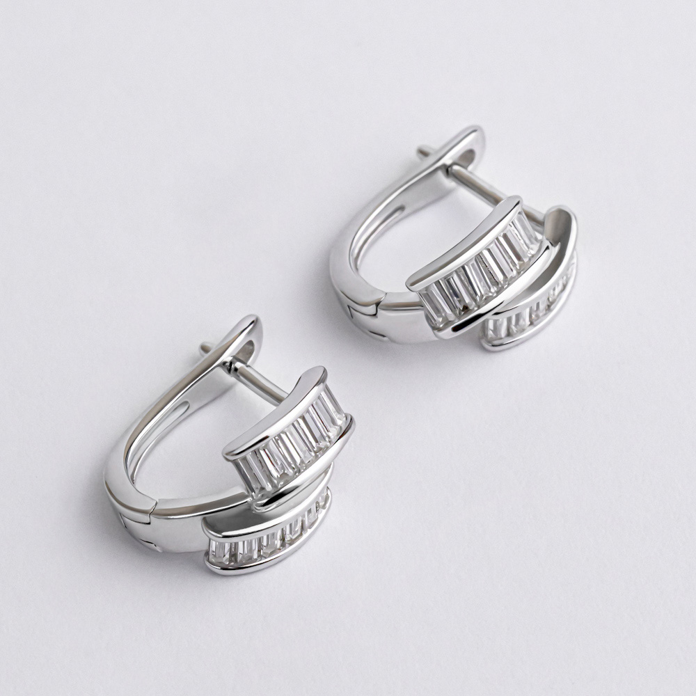 Серьги серебряные с фианитами 3960.1