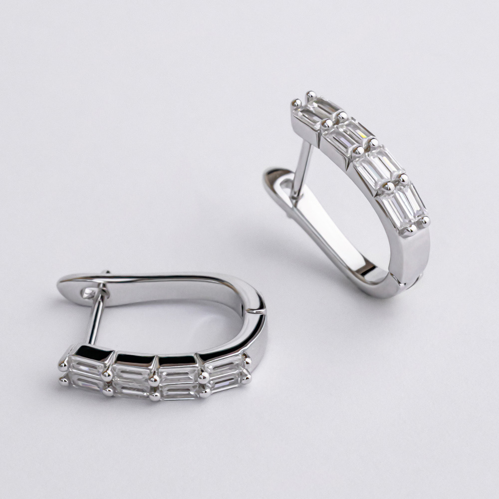 Серьги серебряные с фианитами 3961.1