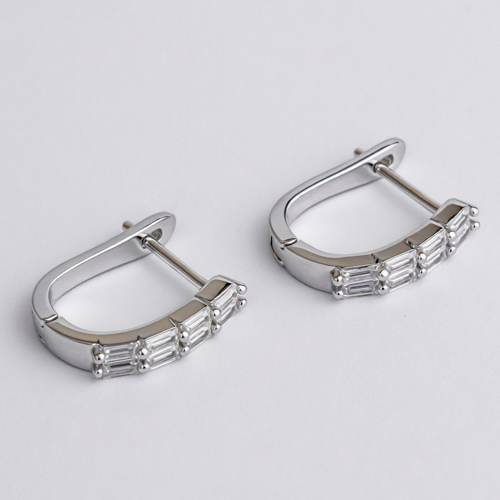 Серьги серебряные с фианитами 3961.1
