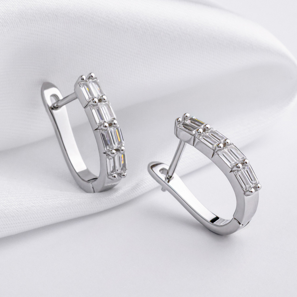 Серьги серебряные с фианитами 3961.1